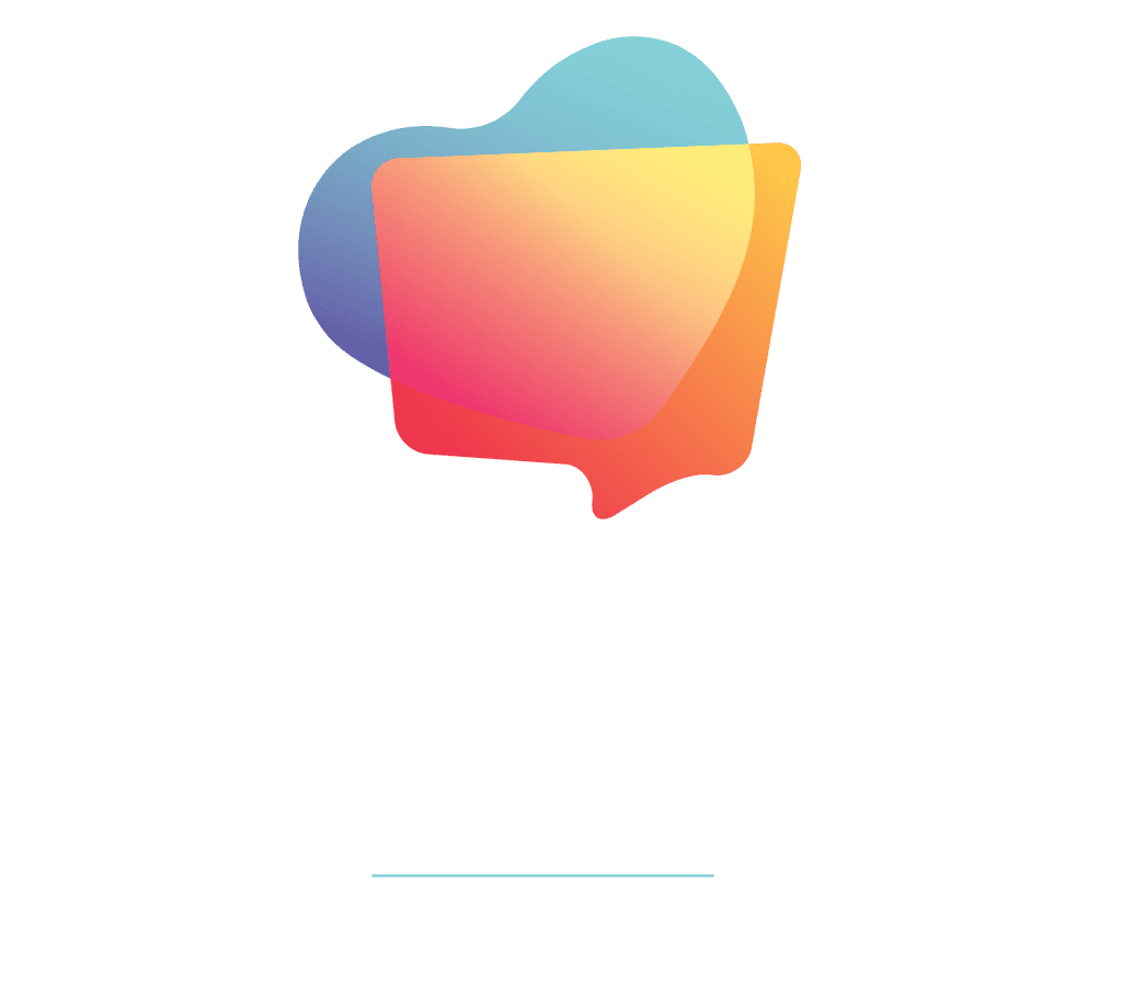 Effective communication icon with speech bubbles representing speech and language services.